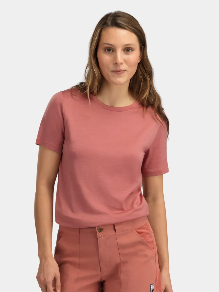 Bilde av WoolLand Tuva t-shirt woman Burned Rose